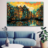 Amsterdam cityscape Holland painting by numbers